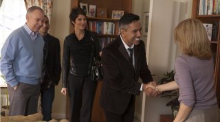 Inside No. 9: Steve Pemberton, Adam Deacon, Tamsin Greig, David Bedella e Sophie Thompson nell'episodio Last Gasp