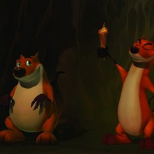 Cuccioli - Il paese del vento:gli ermellini in una scena del film