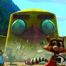 Cuccioli - Il paese del vento: le macchine diaboliche di Maga Cornacchia in una scena del film