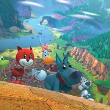 Cuccioli - Il paese del vento: una scena del film d'animazione
