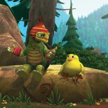 Cuccioli - Il paese del vento: il Custode del Vento e Senzanome in una scena tratta dal film d'animazione