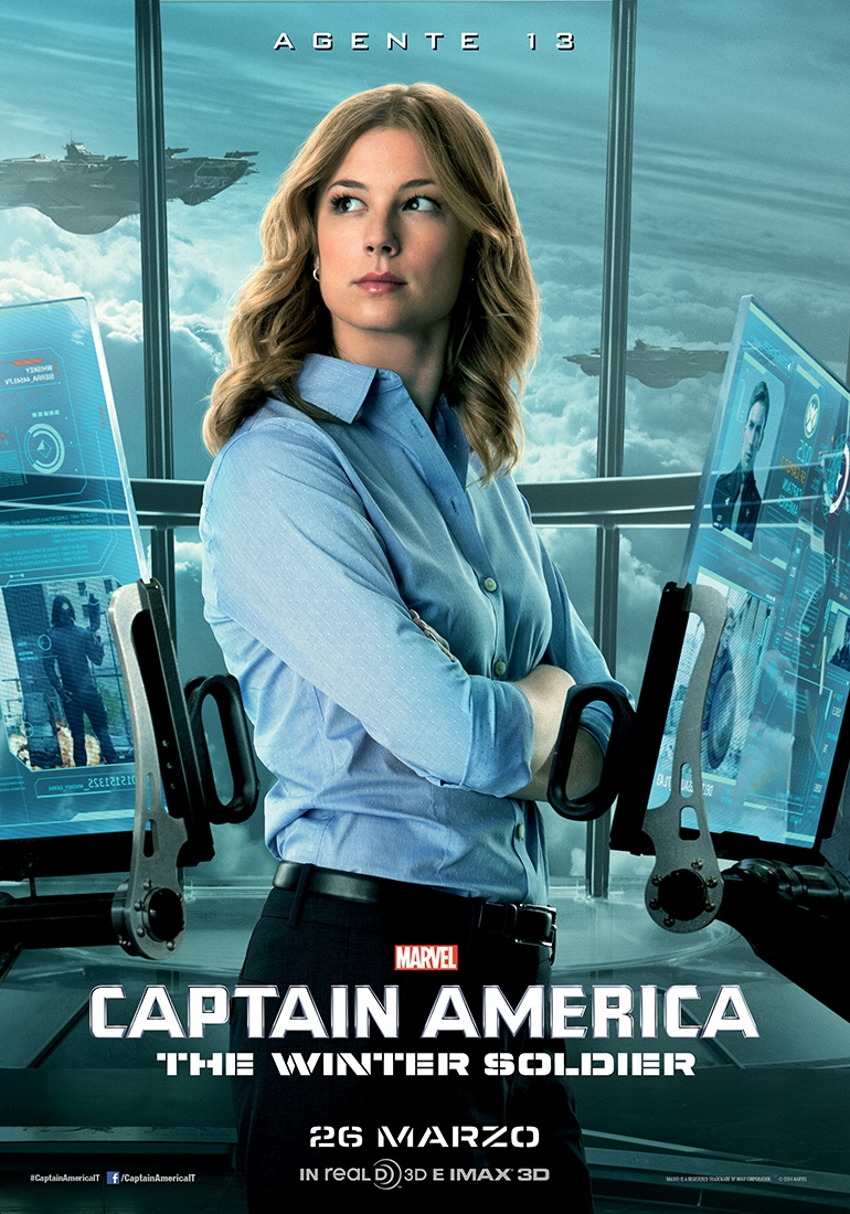 Captain America The Winter Soldier Il Character Poster Italiano Dell Agente 13 Interpretato Da Emily 302558
