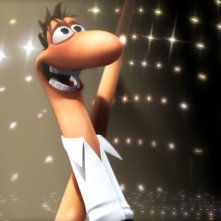 Barry, Gloria e i Disco Worms: il leader del gruppo, Barry, in una scena del film