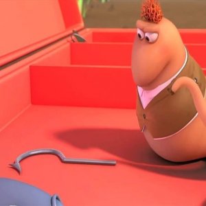 Barry, Gloria e i Disco Worms: una scena del film animato