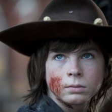 The Walking Dead: un primo piano di Chandler Riggs nell'episodio A