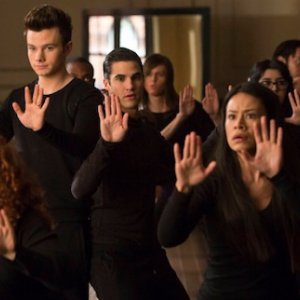 Glee: Chris Colfer e Darren Criss in una scena dell'episodio New New York