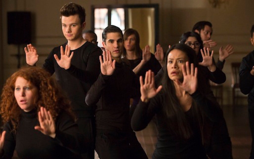 Glee: Chris Colfer e Darren Criss in una scena dell'episodio New New York