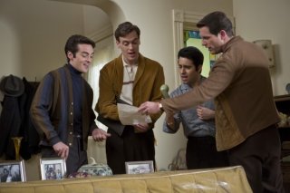 Jersey Boys: John Lloyd Young, Erich Bergen, Vincent Piazza e Michael Lomenda in prova