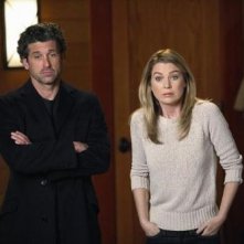 Grey's Anatomy: Ellen Pompeo e Patrick Dempsey in una scena dell'episodio Change of Heart, della decima stagione