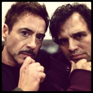 Avengers: Age of Ultron - Robert Downey Jr. e Mark Ruffalo sul set