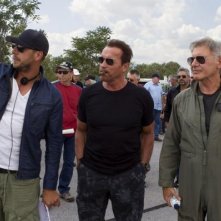 I mercenari 3 - The Expendables: Arnold Schwarzenegger e Harrison Ford sul set