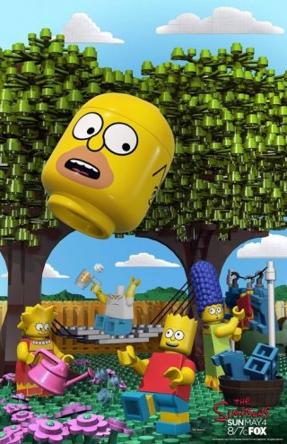 I Simpson: un poster dell'episodio Brick Like Me a tema Lego