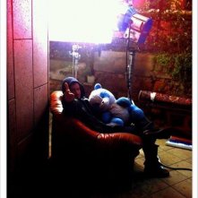 Mohamed Zouaoui durante una pausa sul set