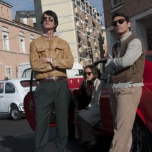 Bologna 2 Agosto... i giorni della collera: Lorenzo De Angelis, Roberto Calabrese e Tatiana Luter in una scena