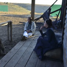 The Salvation: Mads Mikkelsen sul set con Eva Green e con il regista Kristian Levring