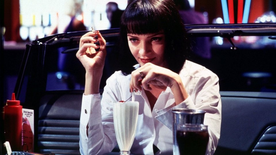 Uma Thurman in una scena di Pulp Fiction.