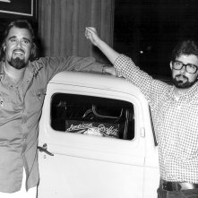 George Lucas sul set di American Graffiti con George Weston Smith