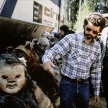 George Lucas sul set de Guerre stellari: Il ritorno dello Jedi