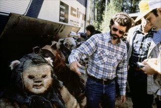 George Lucas sul set de Guerre stellari: Il ritorno dello Jedi
