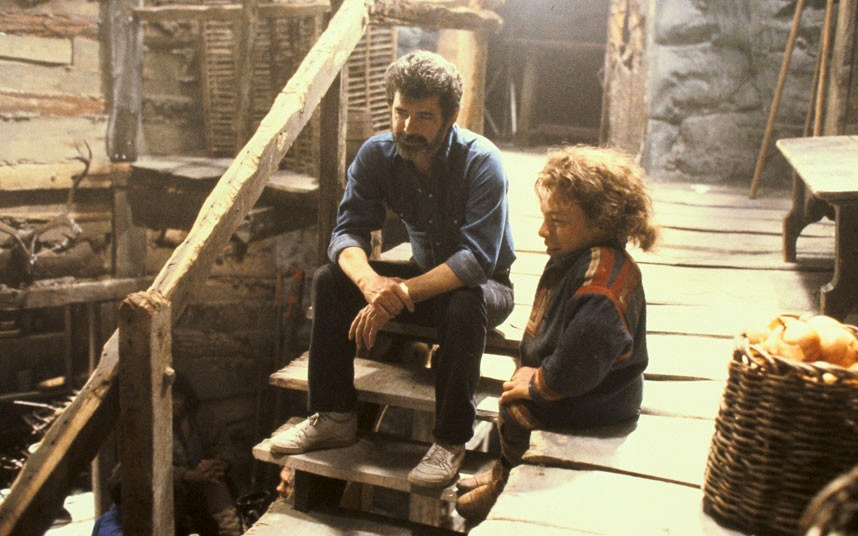 Willow, George Lucas sul set con Warwick Davis