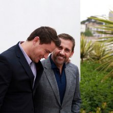 Foxcatcher: Channing Tatum e Steve Carell ridono durante il photocall di Cannes 2014