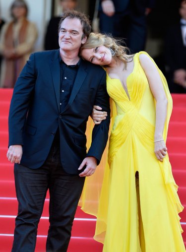 Pulp Fiction, 20 anni dopo: Uma Thurman, John Travolta e Quentin Tarantino sul red carpet di Cannes 2014