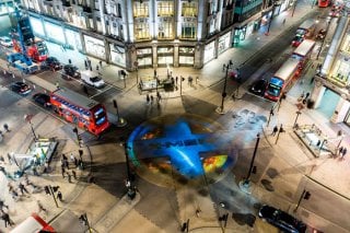 X-Men giorni di un futuro passato, un'immagine della spettacolare promozione a Londra.