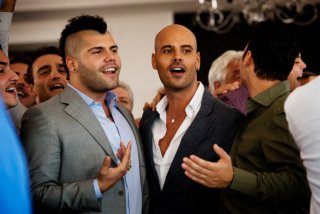 Gomorra - la serie, prima stagione: Marco D'Amore con Salvatore Esposito (Ciro e Genny)