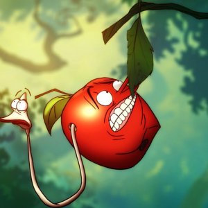 La mela e il verme: una rocambolesca scena del film animato