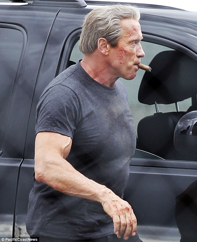 Schwarzenegger sul set Terminator: Genesis