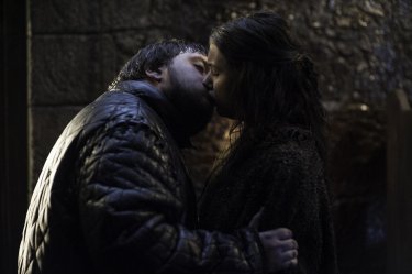 Il trono di spade: Hannah Murray e John Bradley nell'episodio The Watchers on the Wall