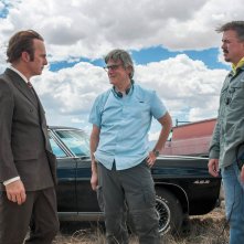 Better Call Saul: Bob Odenkirk, Vince Gilligan e Peter Gould sul set della serie