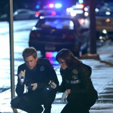 CSI: Eric Szmanda e Jorja Fox in un momento dell'episodio Killer Moves