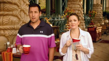 Drew Barrymore con Adam Sandler in un'immagine di Insieme per forza