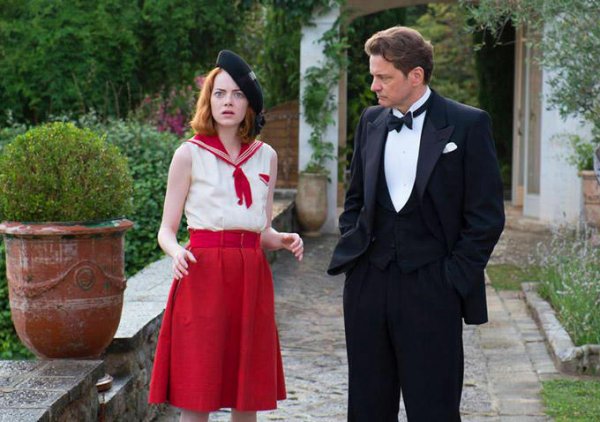 Magic in the Moonlight: Emma Stone appare stupita e Colin Firth con lei