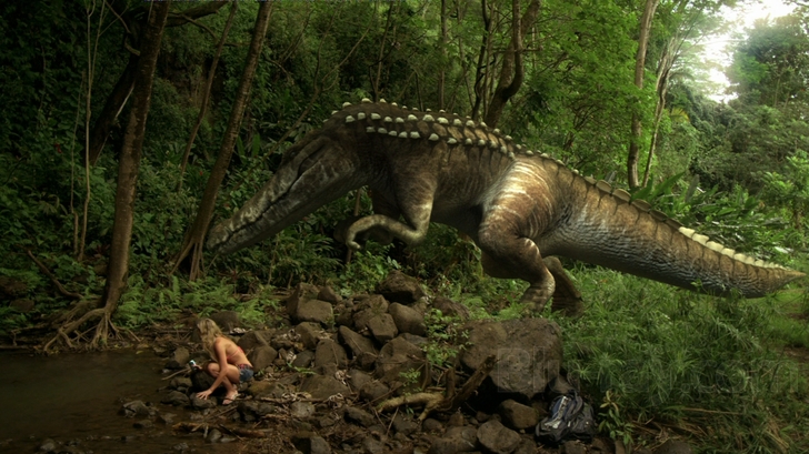 Dinocroc vs. Supergator, una scena del film