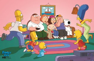 Un'immagine promozionale per il crossover tra I Simpson e I Griffin