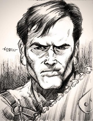 Bruce Campbell posta su Twitter una sua immagine a fumetti