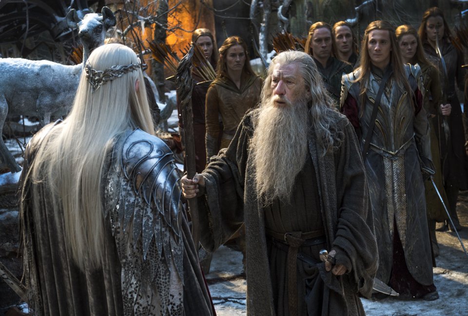 Lo Hobbit: La Battaglia delle Cinque Armate - Ian McKellen nei panni di Gandalf in una scena del film