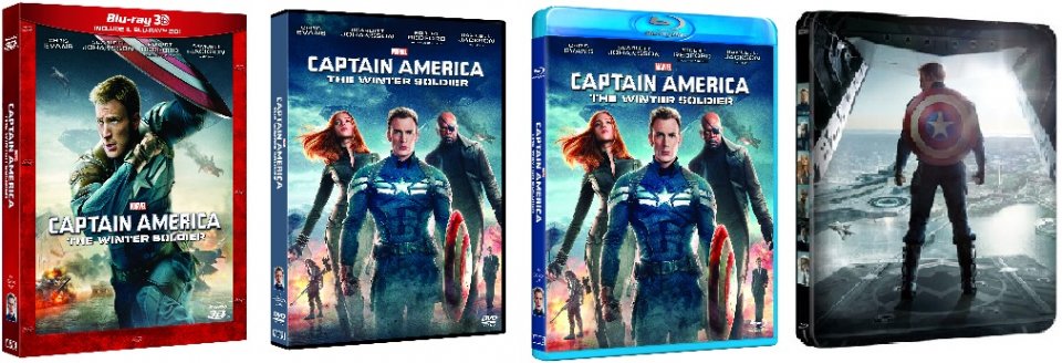 Le cover homevideo di Captain America: The Winter Soldier