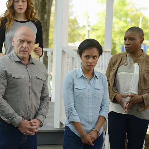 Under the Dome: Dean Norris, Karla Crome e Aisha Hinds nell'episodio Reconcilation