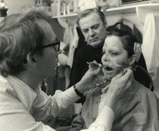 Dick Smith con Linda Blair sul set de L'esorcista