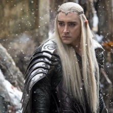 Lee Pace nei panni di Thranduil in una scena de Lo Hobbit - La battaglia delle cinque armate