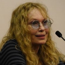 Un primo piano di Mia Farrow durante la conversazione col pubblico a Locarno 2014