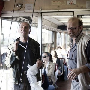 Sul vulcano: Gianfranco Pannone, regista del documentario, in una foto dal set