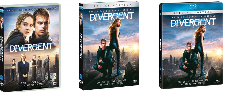 Le cover homevideo di Divergent