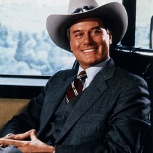 Dallas: Larry Hagman in una scena della storica serie