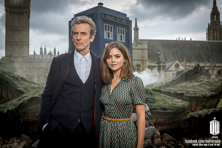 Doctor Who: Peter Capaldi e Jenna-Louise Coleman in una foto promozionale per l'ottava stagione