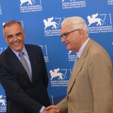 Venezia 2014: il direttore Alberto Barbera con il presidente Paolo Baratta al photocall della Mostra
