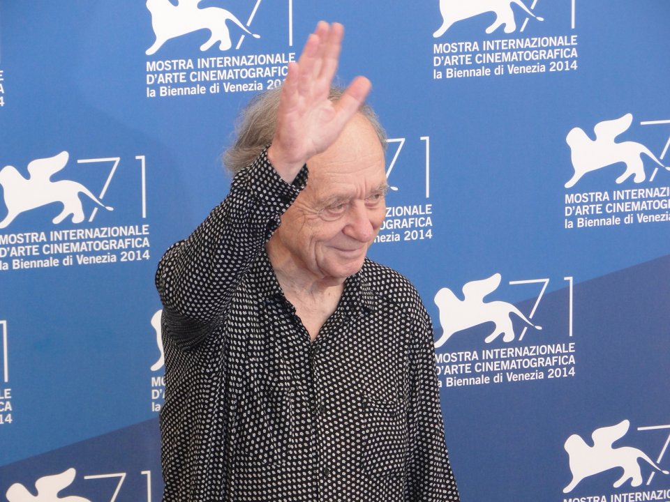 Frederick Wiseman al photocall di Venezia 2014, dove ha ricevuto il Leone d'oro alla carriera